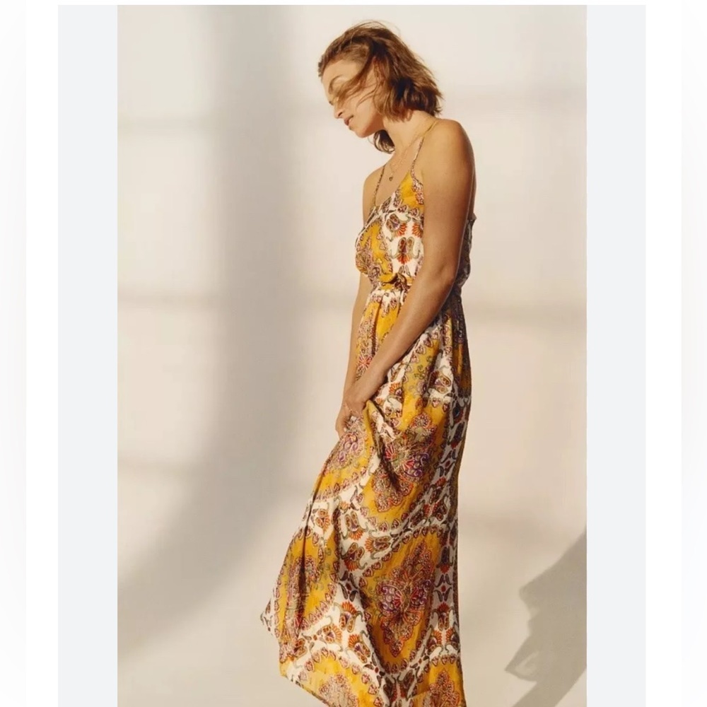 NWOT Anthropologie Akemi + Kin Medallion Print Maxi Dress Small